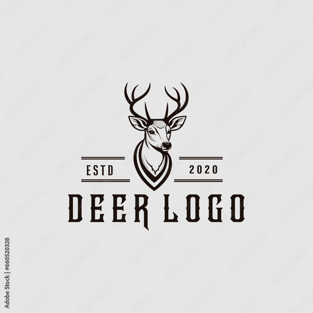 Premium illustration of a deer head logo icon Premium illustration of a deer head logo icon