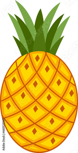 Vector pineapple fruit.Summer fruit for a healthy lifestyle