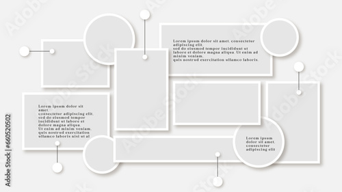 Vector photo collage template moodboard pictures grids vector illustration