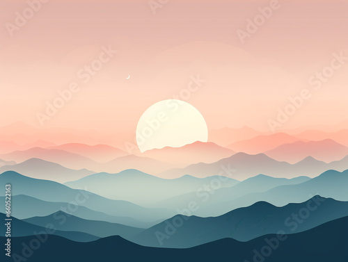 A minimalist landscape background featuring a raw and stylish design with a ratio of 4:3. photo