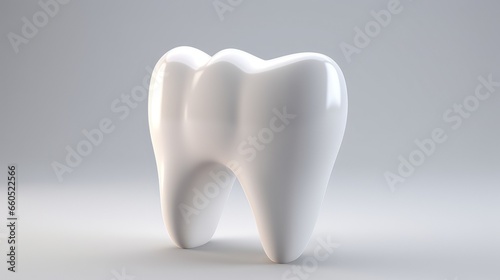 Oral Wellness: Isolated White Tooth and Dental Care