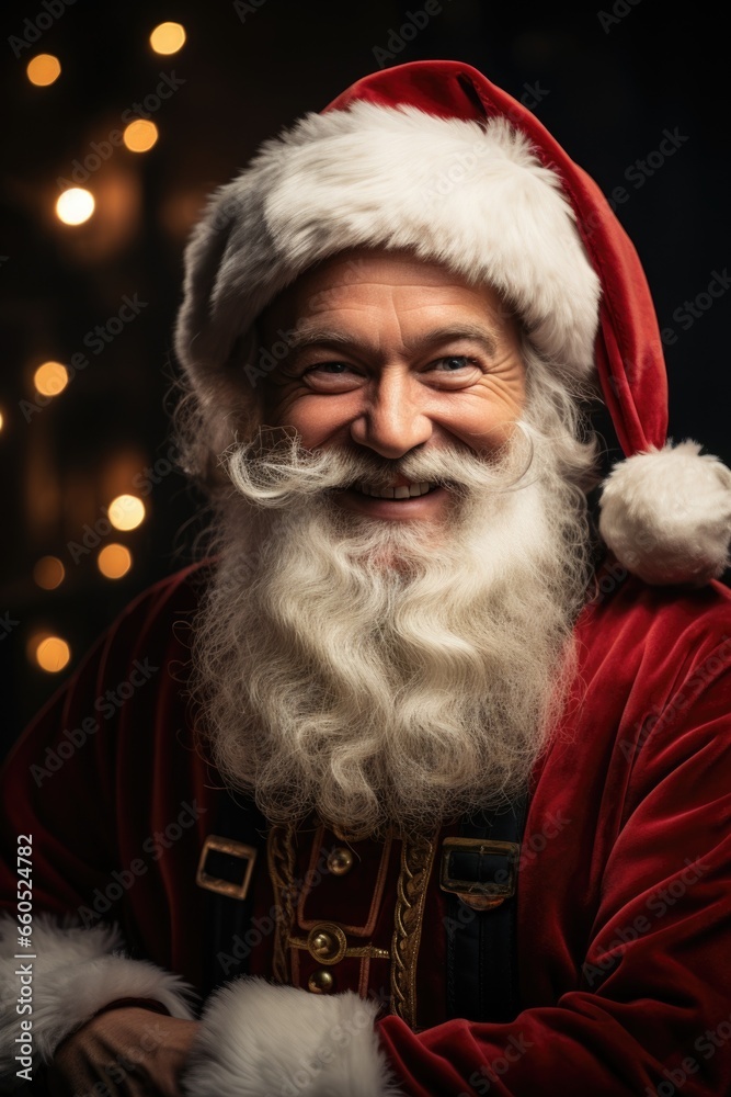 Portrait of happy santa claus. Portrait of happy santa claus.
