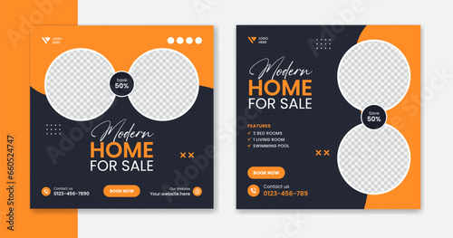 Real estate social media template post