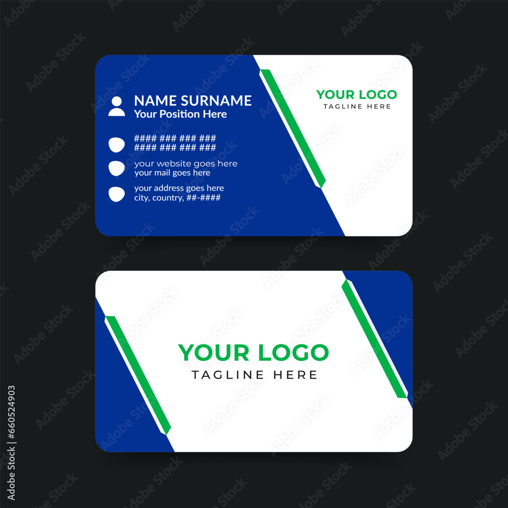 Medical style doctor business card and name card design template
