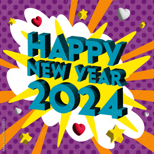 Carte V3 Happy new year 2024 3