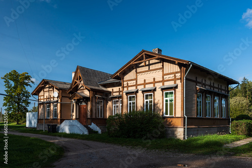 Railway station in Livberze, Latvia.