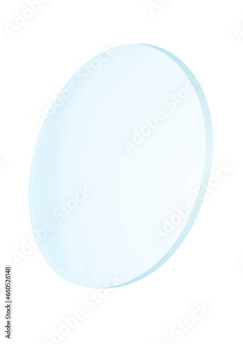 Eye myopia lens. vector illustration