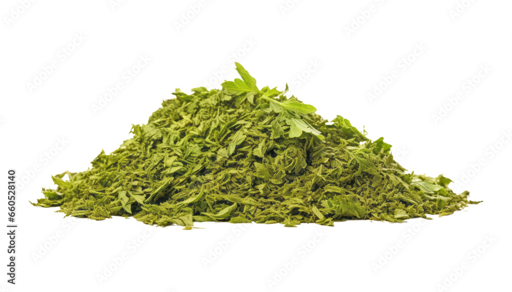 heap of green tea isolated on transparent background cutout heap of green tea isolated on transparent background cutout