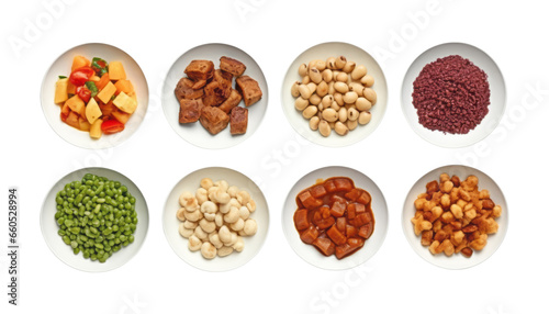 collection of different kinds of spices isolated on transparent background cutout