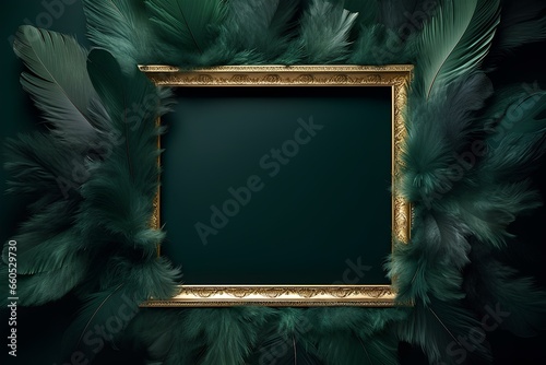 photo frames with blank space for pictures. luxury photo frame with tropical leaves and decent design photo
