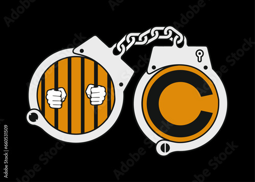 Preventing infringements, Copyright Violation, Vector illustration