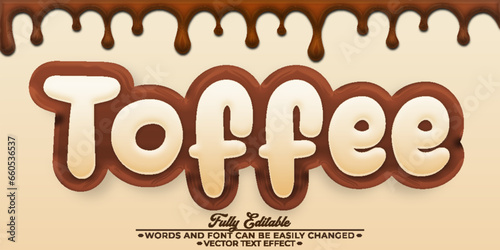 Toffee Chocolate Vector Editable Text Effect Template