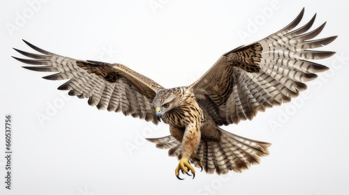 Majestic Hawk Gliding Alone