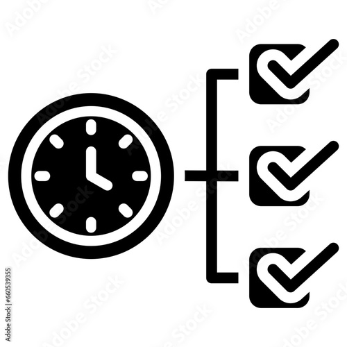 Time Management Glyph Icon