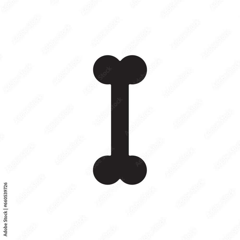 Dog bone vector icon isolated on white background Dog bone vector icon isolated on white background