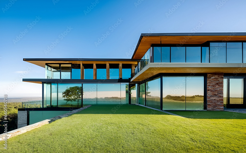 Glass Elegance, A Contemporary House with Panoramic Views of Rolling Hills Glass Elegance, A Contemporary House with Panoramic Views of Rolling Hills