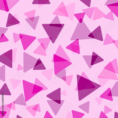 Pink triangles background with blur effect