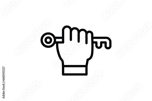 ownership Icon. Icon related to Identity. Suitable for web site design, app, UI, user interfaces. Line icon style. Simple vector design editable