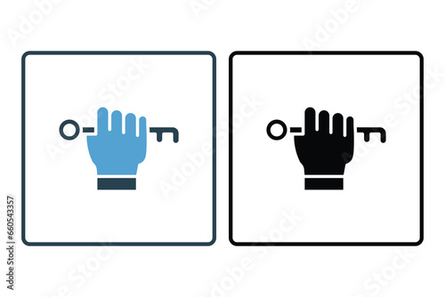 ownership Icon. Icon related to Identity. Suitable for web site design, app, UI, user interfaces. Solid icon style. Simple vector design editable
