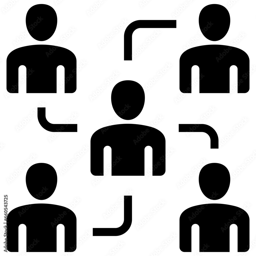 Fototapeta premium Organization Glyph Icon