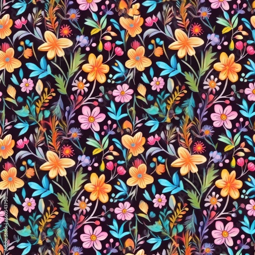pattern, seamless, flower, wallpaper, floral, vector, design, decoration, texture, spring, nature, illustration, art, leaf, color, summer, colorful, textile, fabric, ornament, flowers, blossom, drawin