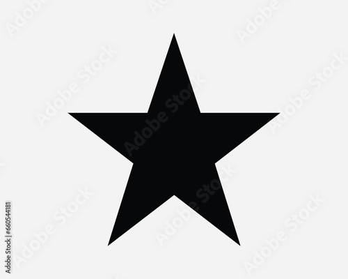 Star Icon Five Point 5 Points Christmas Success Achieve Achievement Blank Empty Rate Favorite Favourite Cutout Black White Shape Sign Symbol EPS Vector
