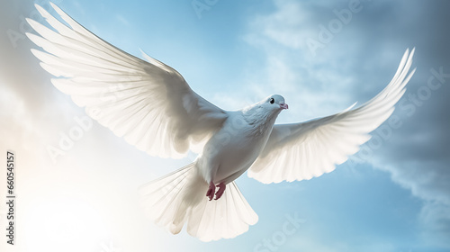 white dove flying in the sky © STOCK PHOTO 4 U