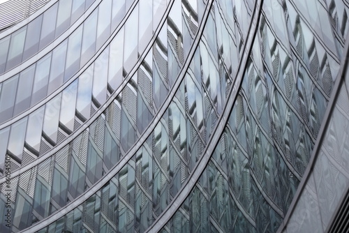 Metal and glass structure in the form of an arch