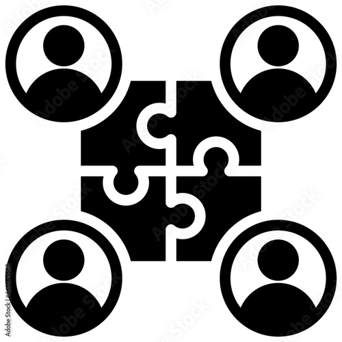 Collaboration Glyph Icon