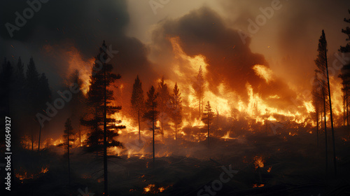 Large forest fires occurring on Earth are causing climate change.