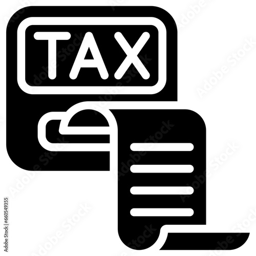 Tax Receipt Glyph Icon