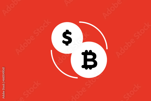 currency exchange illustration.  Vector illustration.