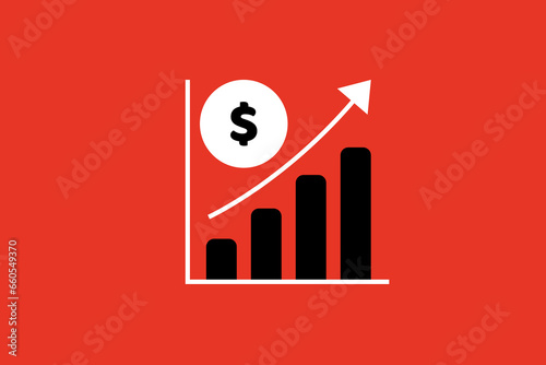 wealth growth illustration.  Vector illustration.