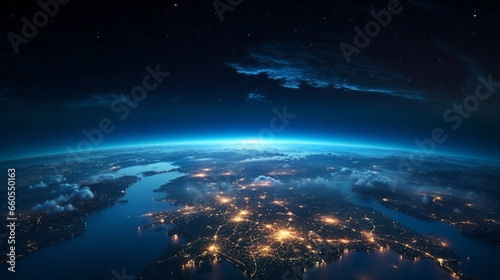 "Breathtaking panoramic view of Earth from space, showcasing the beauty and vastness of our planet."