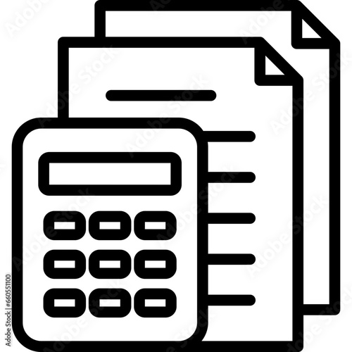 Accounting Outline Icon