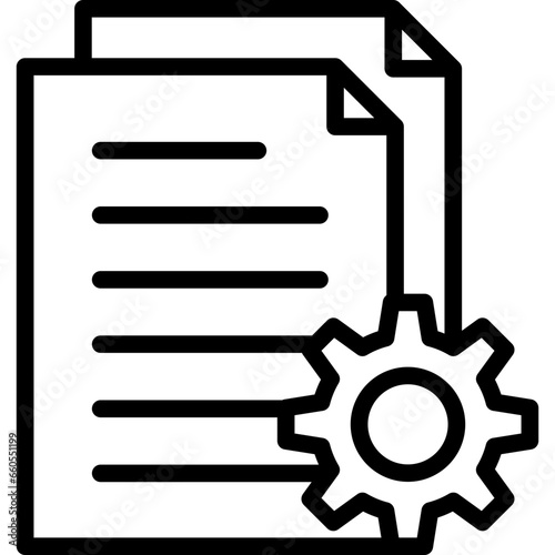 Project Management Outline Icon