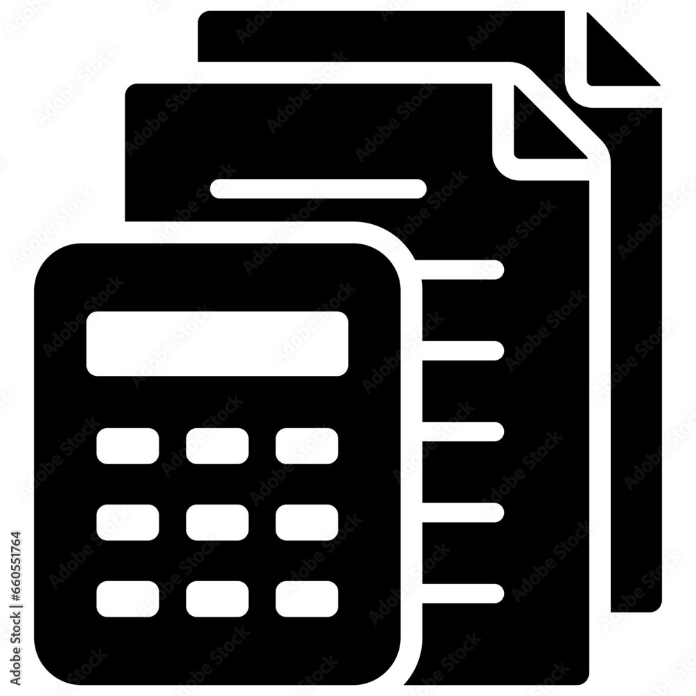 Accounting Glyph Icon Accounting Glyph Icon