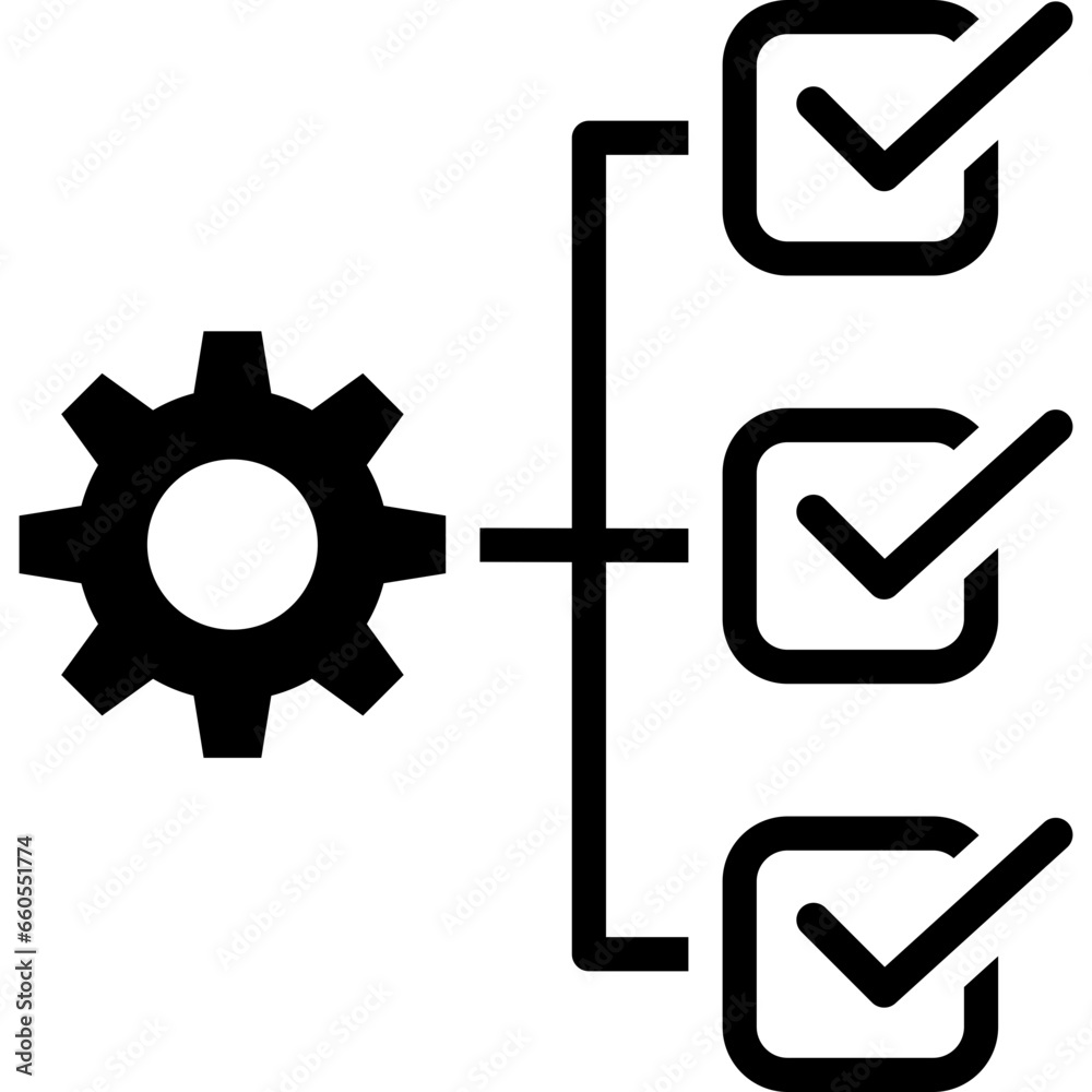 Project Management Glyph Icon Project Management Glyph Icon