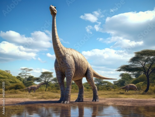 A prominent Late Jurassic sauropod, the argentinosaurus and Brachiosaurus, inhabited wetlands and is well-known for its colossal size - © Sandris_ua