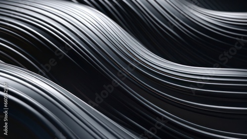 Abstract Metal Wave - Futuristic 3D Illustration for Technology and Design Concepts