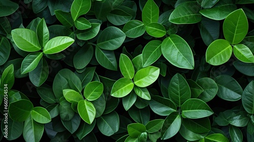 closeup of green leaves for background