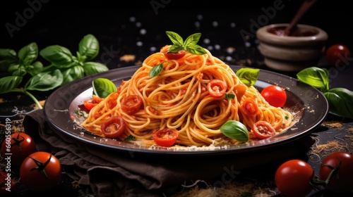 pasta with tomato sauce - generative ai