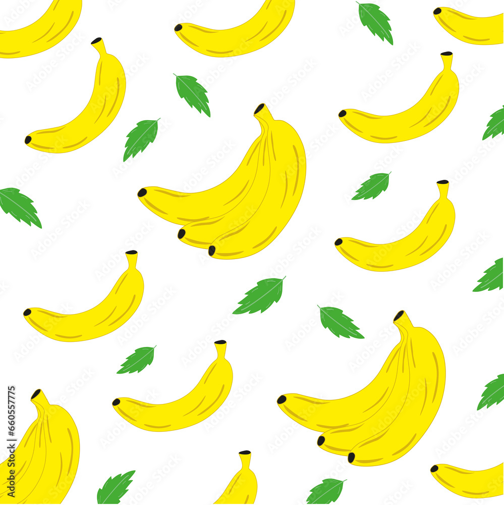 Plantilla de bananas fondo transparente. Ilustración vectorial de bananas.