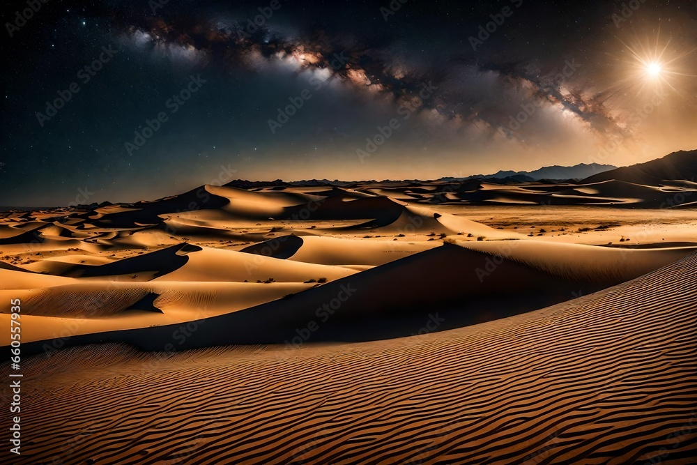 Naklejka premium sunrise in the desert