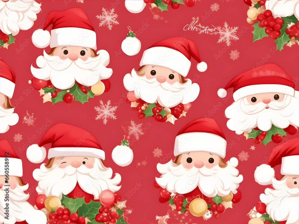 christmas santa claus background,  ai generative 