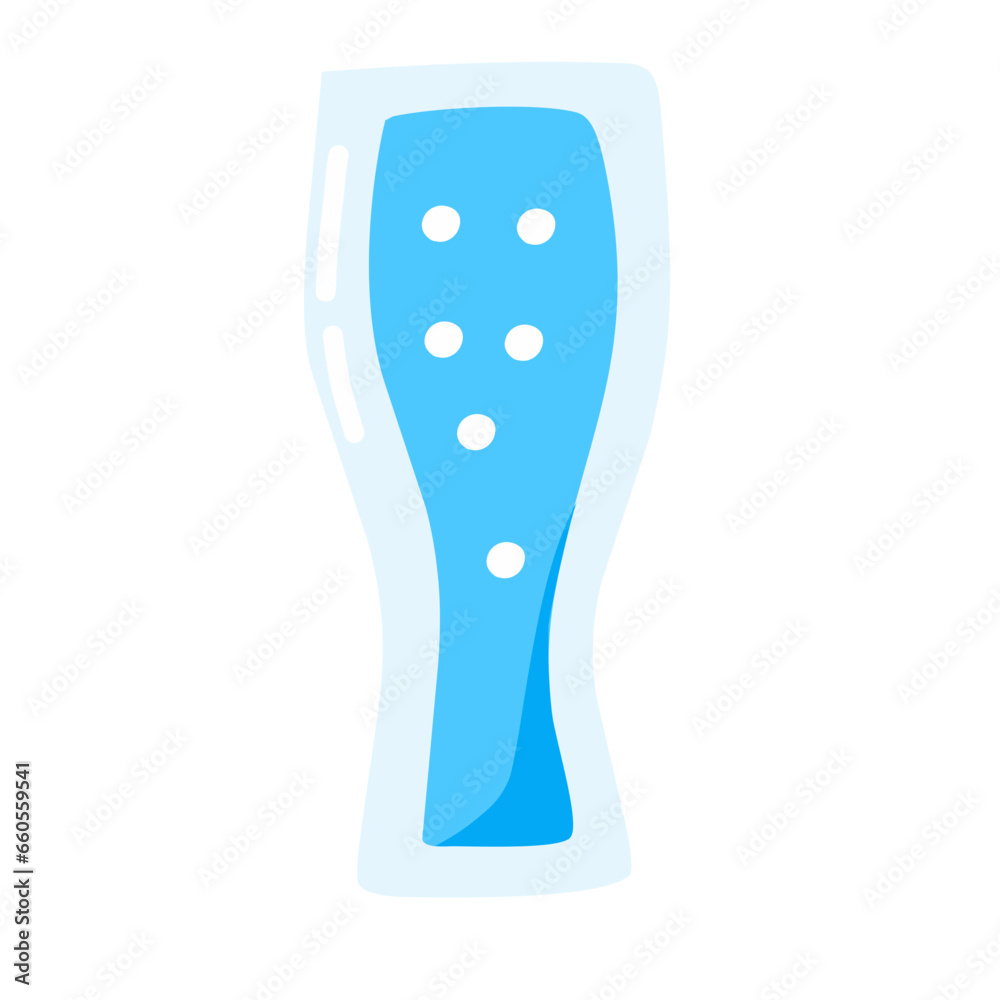 Water glass icon in flat style Water glass icon in flat style