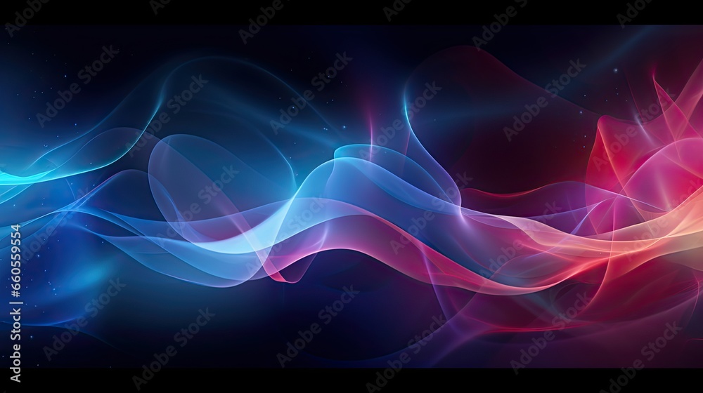 colorful energy flow smoke background - generative ai