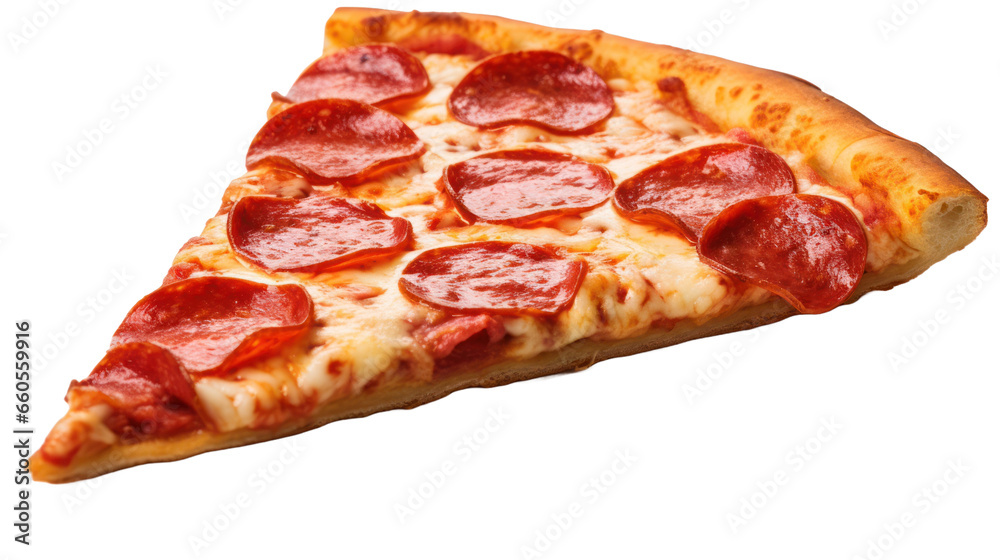 Slice of fresh Italian classic original Pepperoni Pizza transparent background Slice of fresh Italian classic original Pepperoni Pizza transparent background