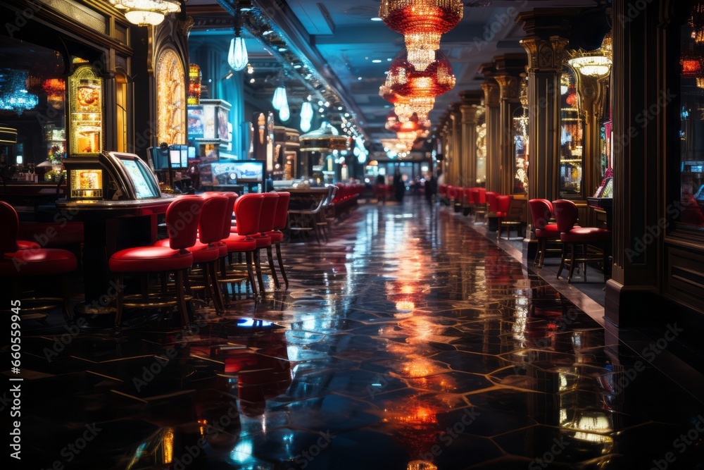 Interior of Luxury and elegant casino