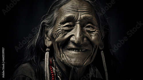 the mature native american smile